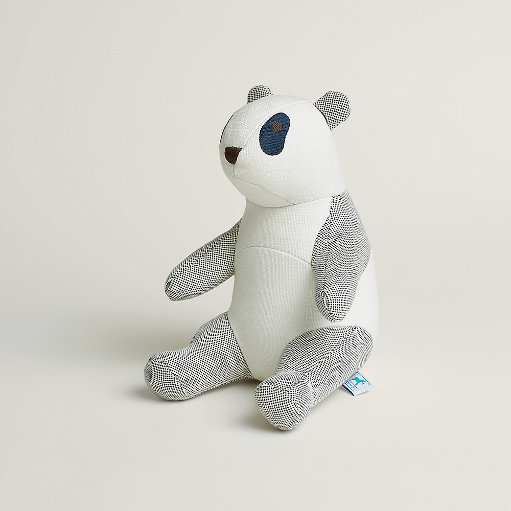 Epopee Emile panda plush - Blue | Hermès Canada